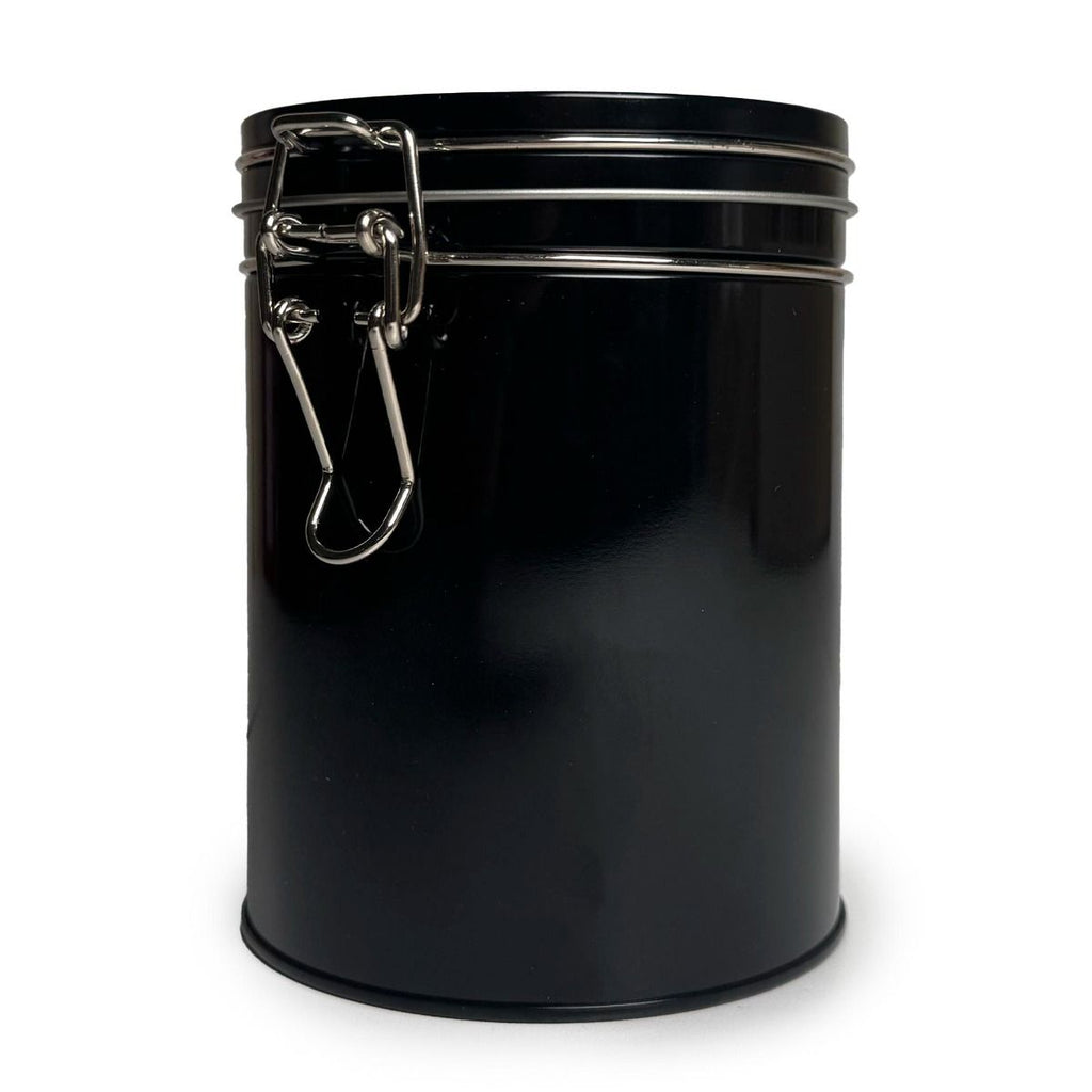 Rundburk med knäpplock - Svart (150 g)