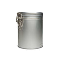 Clip-Top Round Tea Storage Tin - Silver (150 g)